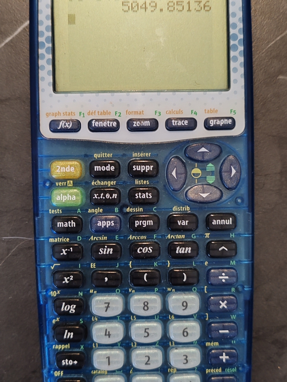 TI 83 plus - Blue Transparent Scientific Calculator